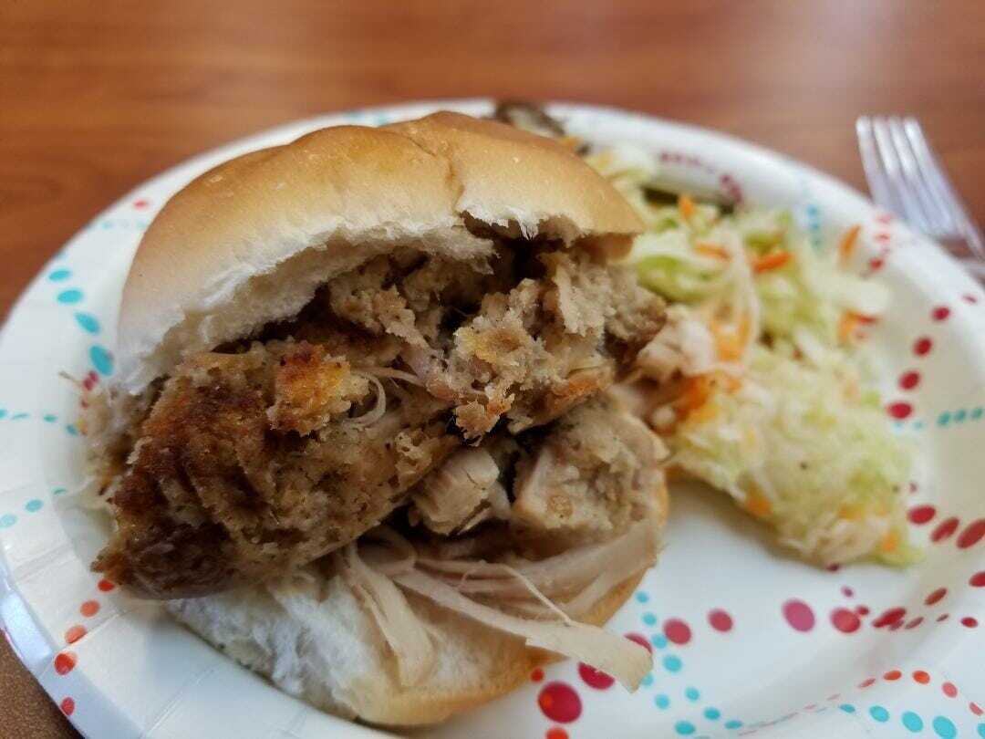 Dubuque Sept 7 2017 Cremers Turkey and Dressing Sandwiches on plate