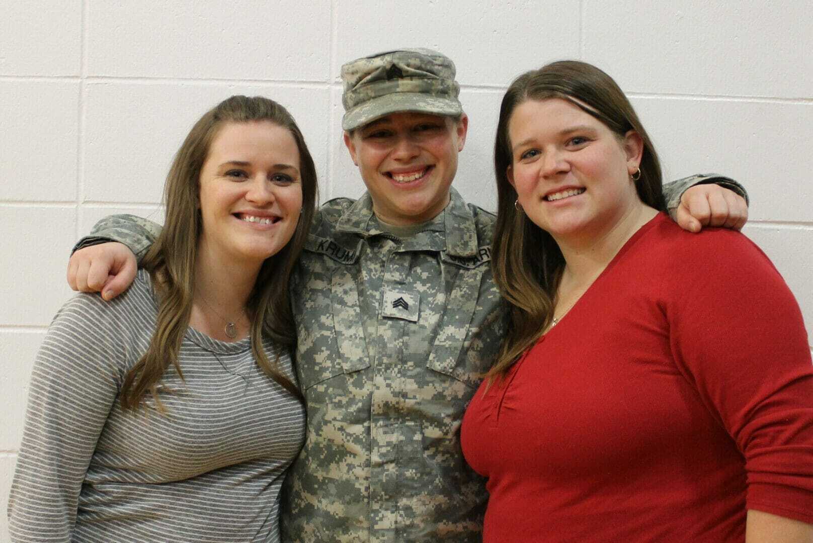 11.22.13 Rachel Deployment Ceremony Sisters 2