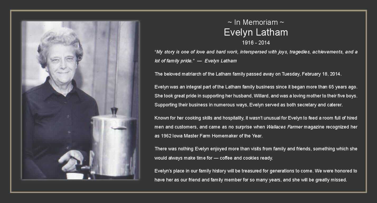 LATHAM EvelynLatham Memorial F HiR